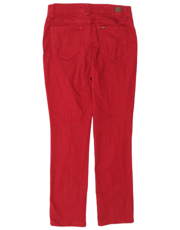 LEE Vaqueros rectos de talle medio para mujer, ajuste regular, talla 6, mediana, W30, L28, color rojo