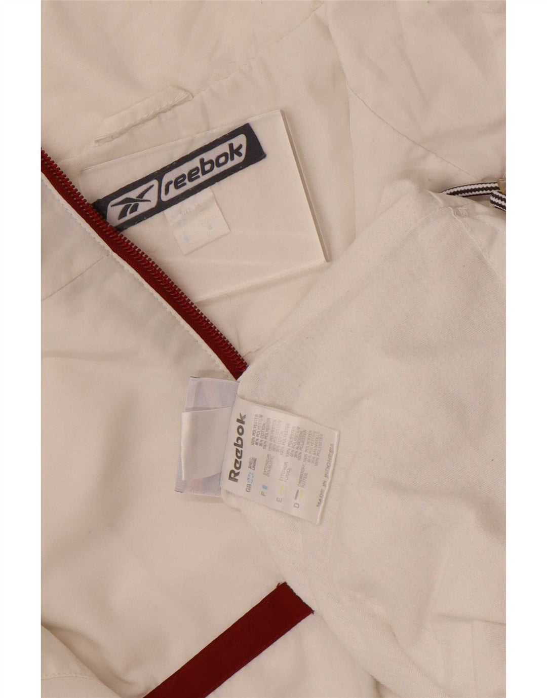 Reebok - Chaqueta de chándal para hombre, talla 40, color blanco mediano