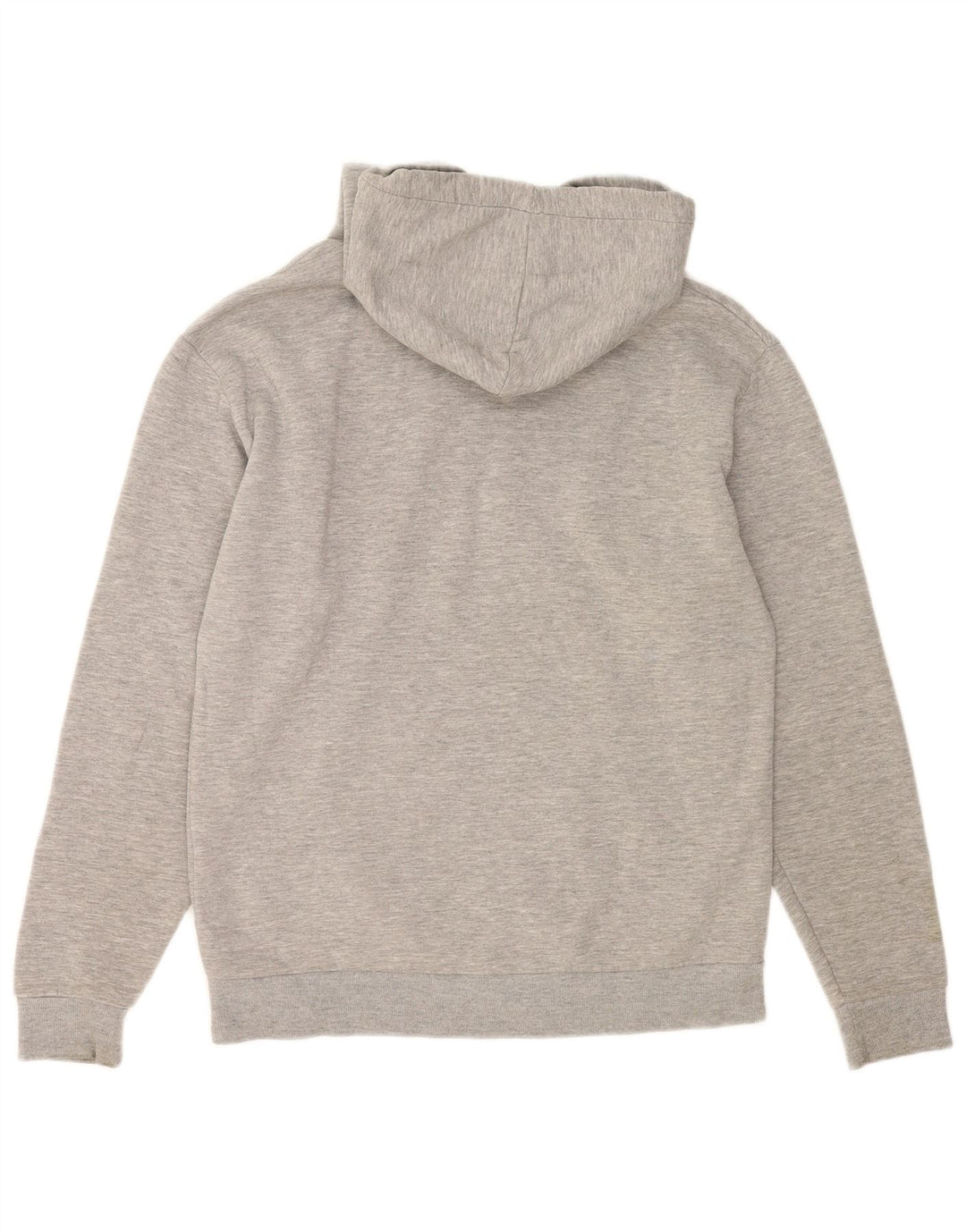 Zara Hombre Sudadera Con Capucha Jersey De Algodón Moteado Gris Medio