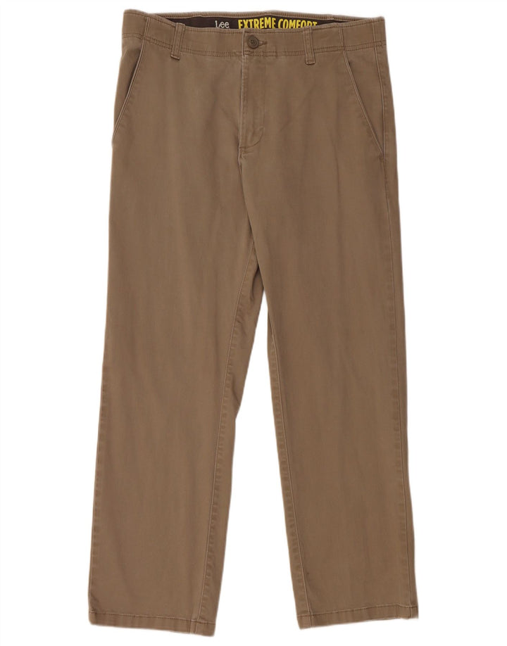 LEE Pantalones chinos rectos Extreme Comfort para hombre W32 L29 Algodón beige