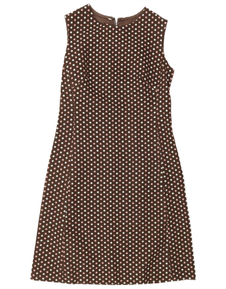 Vintage Mujer 3 Botones 2 Piezas Set IT 48 XL Lunares Marrón