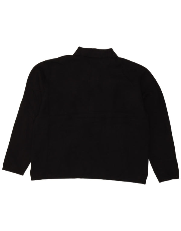 Zara Hombre Jersey Polo Neck Jumper XL Viscosa Negro