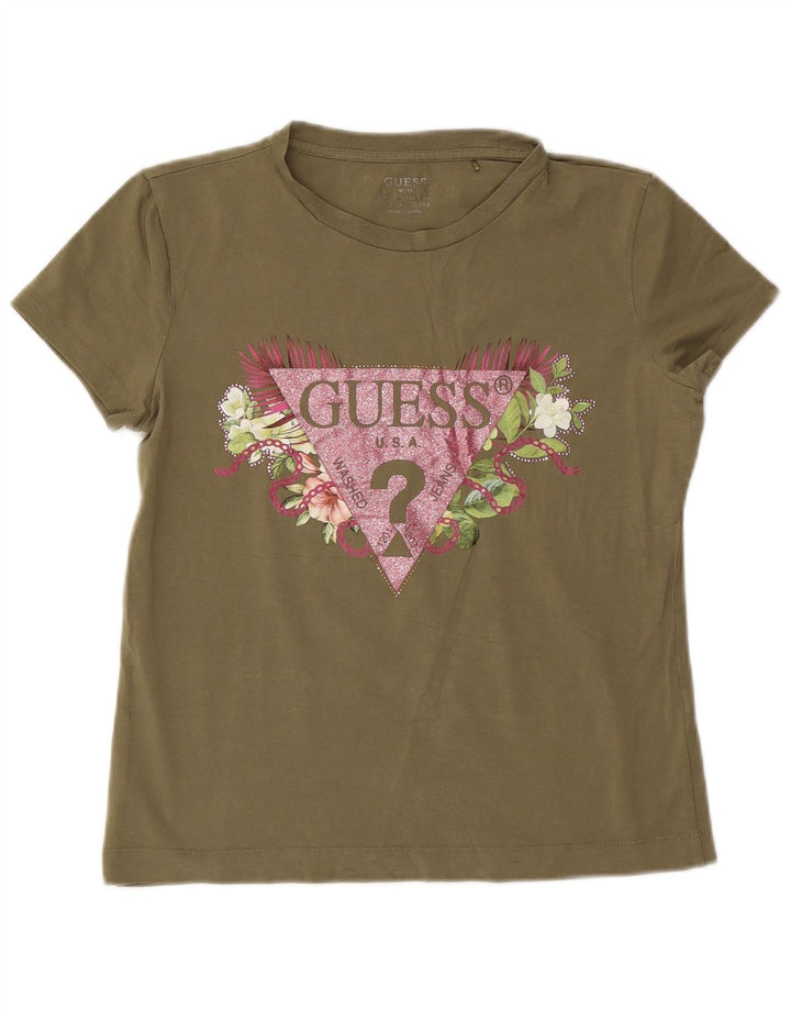 Guess Camiseta Gráfica Mujer UK 40 XL Caqui