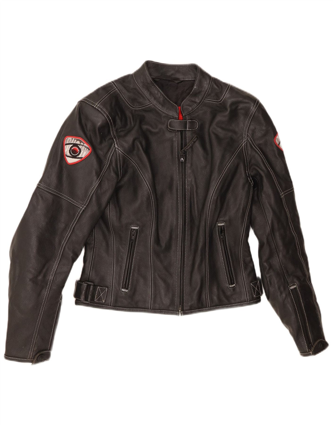 Suomy Chaqueta de cuero Moto Racer para mujer UK 12 Medium Black Leather