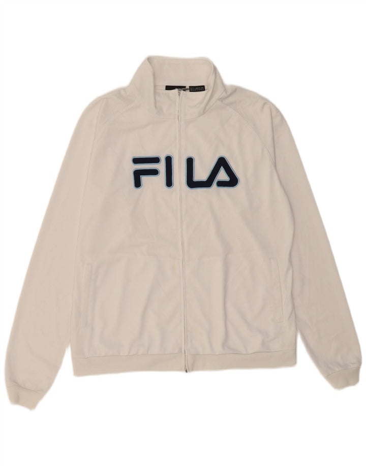 Fila - Chaqueta de chándal gráfica para mujer, talla 40, color blanco
