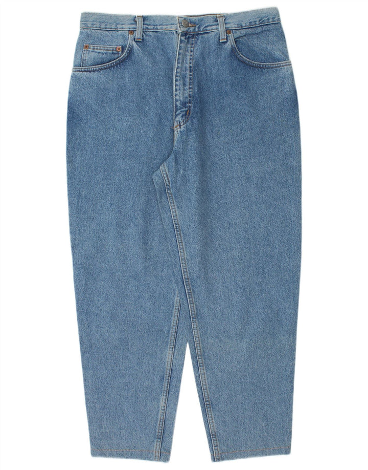 RIFLE Jeans sueltos recortados para hombre W36 L26 Algodón azul