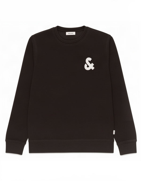 Jack & Jones Hombre Sudadera Gráfica Jumper Medium Negro Algodón