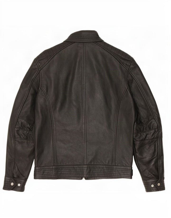 Chaqueta de cuero vintage para mujer Reino Unido 14 Negro medio