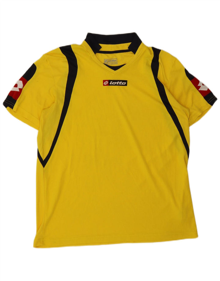 Lotto Camiseta para hombre Top 2XL Amarillo Colorblock Poliéster