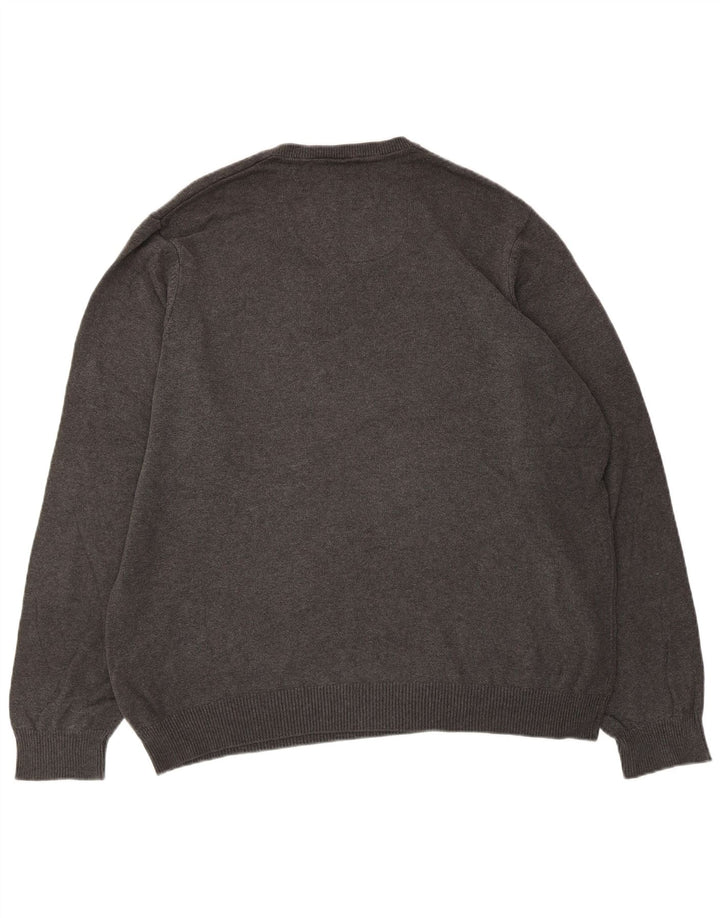 Marks & Spencer Jersey con cuello en V para hombre XL Algodón gris