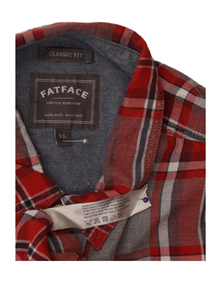 Camisa de corte clásico para hombre de Fat Face XL de algodón a cuadros grises