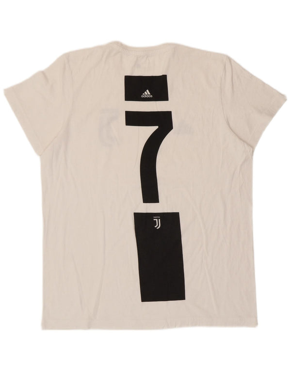 ADIDAS Camiseta gráfica Juventus para hombre, talla grande, color blanco roto