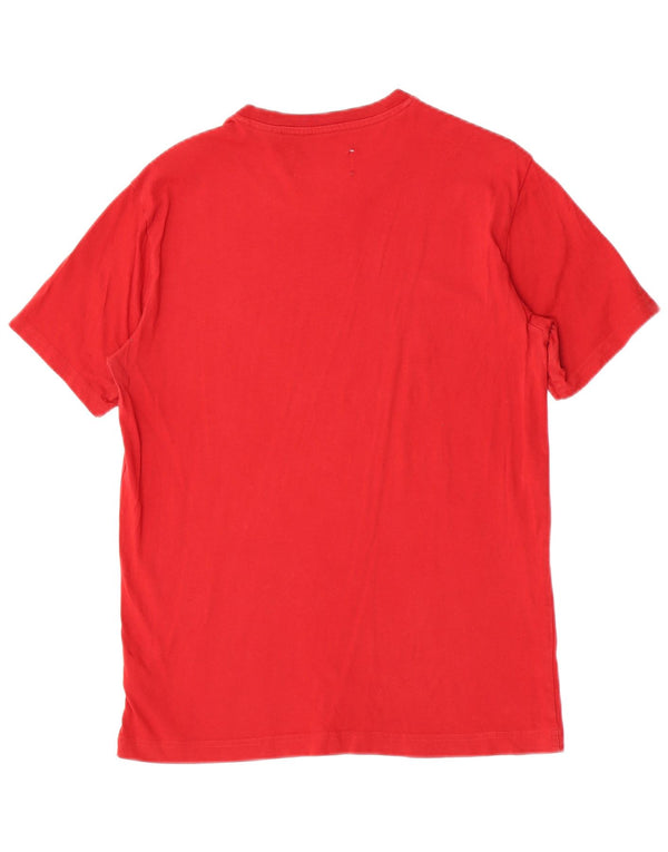Penguin - Camiseta para hombre, talla pequeña, algodón rojo