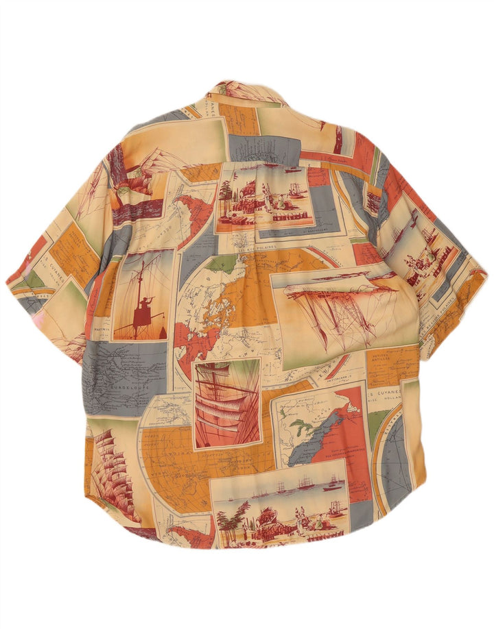 NAVIGARE Camisa Manga Corta Hombre Grande Patchwork Multicolor