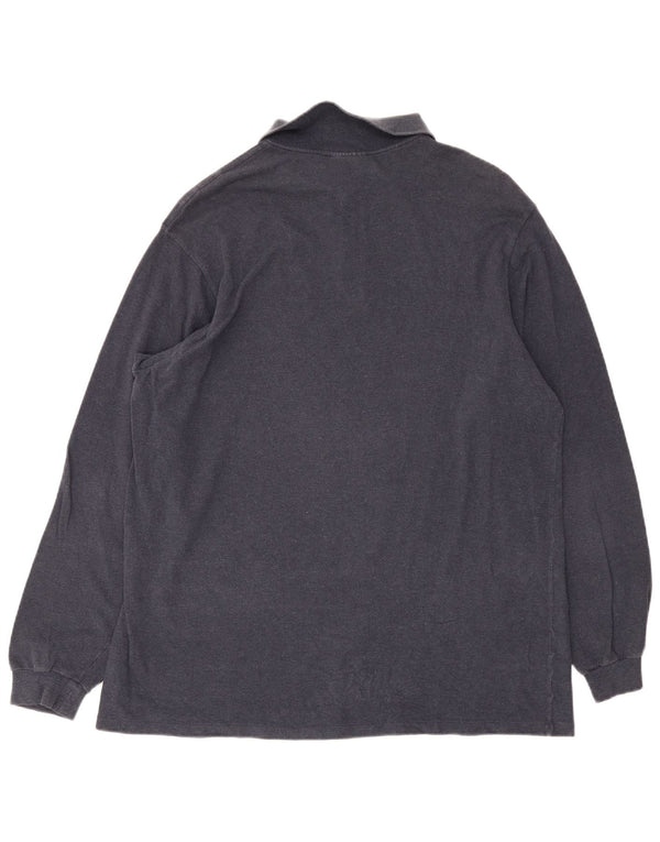 Lacoste Polo de manga larga para hombre talla 8 3XL algodón azul marino