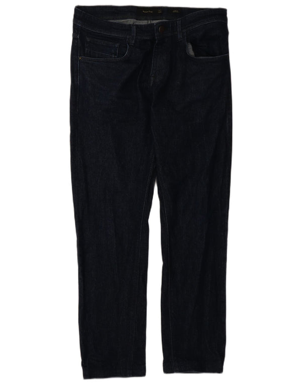 Massimo Dutti Jeans Slim Hombre EU 40 Medium W31 L28 Azul Marino Algodón
