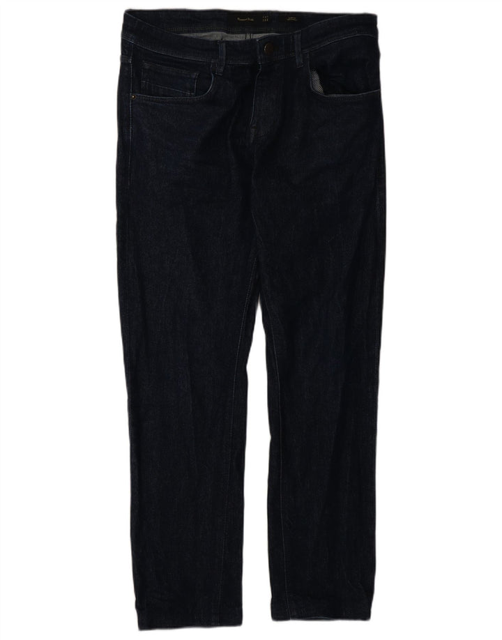 Massimo Dutti Jeans Slim Hombre EU 40 Medium W31 L28 Azul Marino Algodón