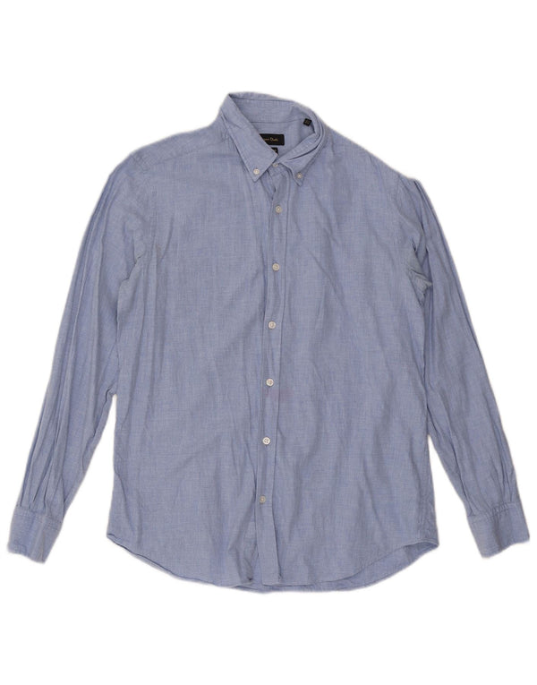 Camisa Massimo Dutti Hombre Azul Medio