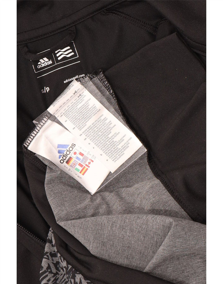ADIDAS Chaqueta de chándal para mujer UK 10 Small Black Colourblock Poliéster