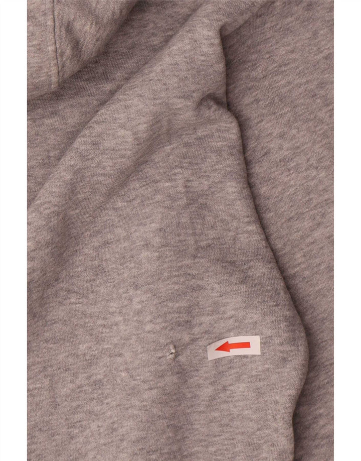 Adidas Hombre Sudadera Con Capucha Gráfica Jersey De Algodón Gris Medio