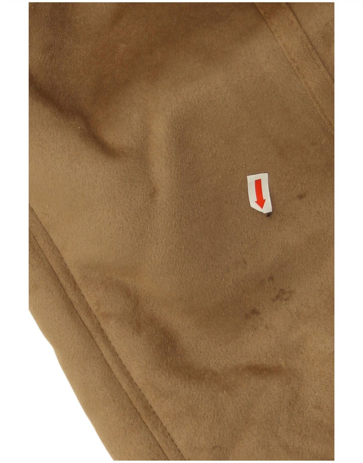 Zara Mujer Sherpa Abrigo UK 44 Poliéster Beige Medio