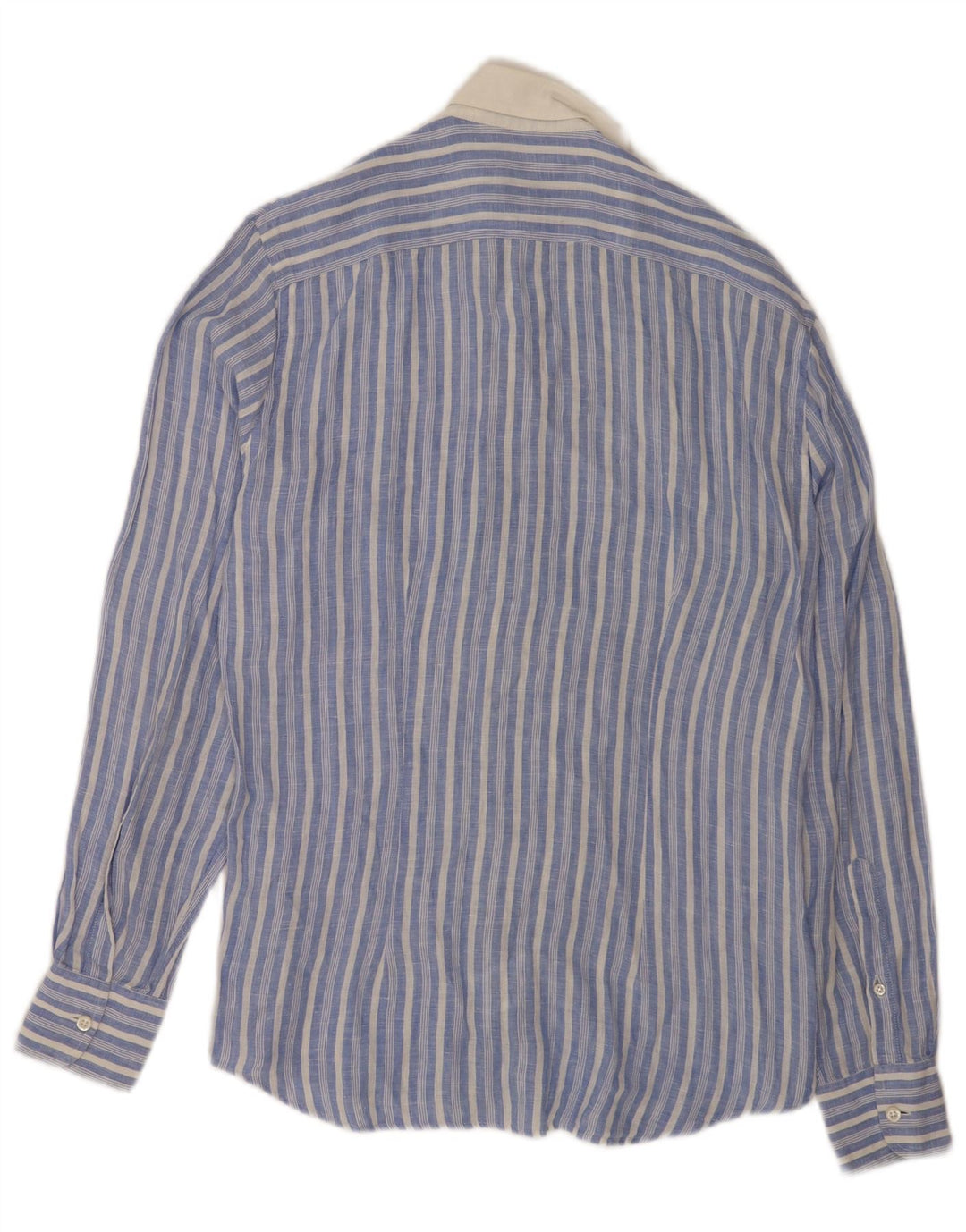 Camisa Fred Perry Hombre Slim Fit De Lino A Rayas Azul Pequeña