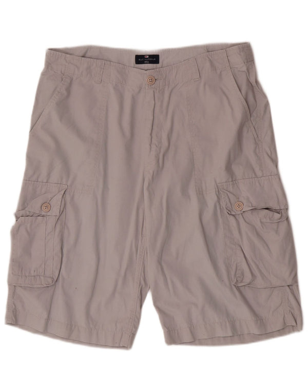 Marks & Spencer Mens Blue Harbour Cargo Shorts W36 Large Grey Cotton