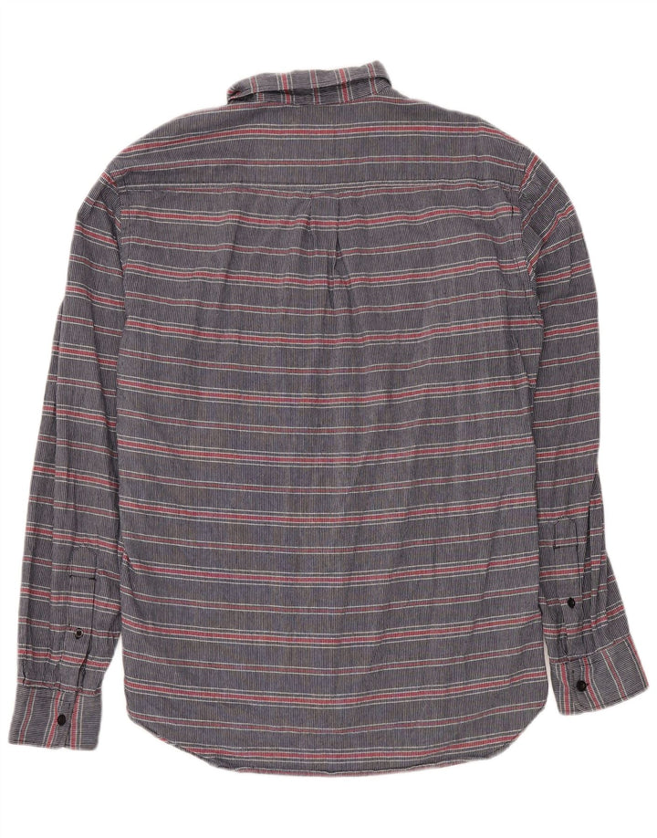 DOCKERS Camisa Hombre Algodón Rayas Azul Marino Medio