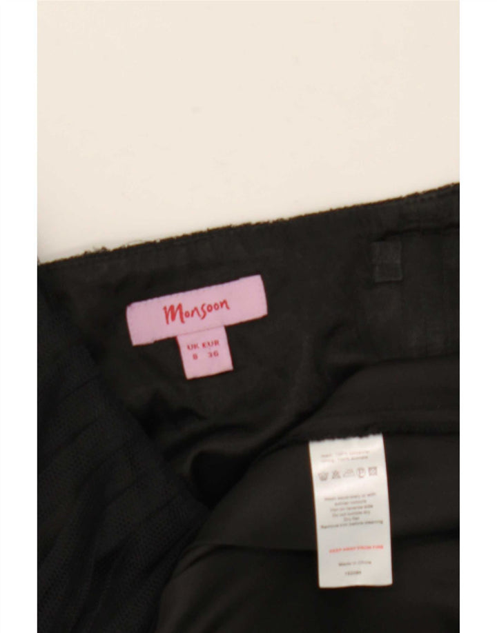 Monsoon Vestido extragrande sin tirantes para mujer UK 8 Small Poliéster negro