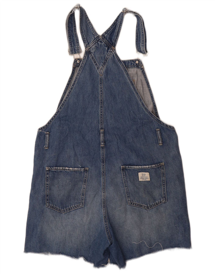 Gap Mujer Peto Desgastado Shorts De Mezclilla Mediano W36 Algodón Azul