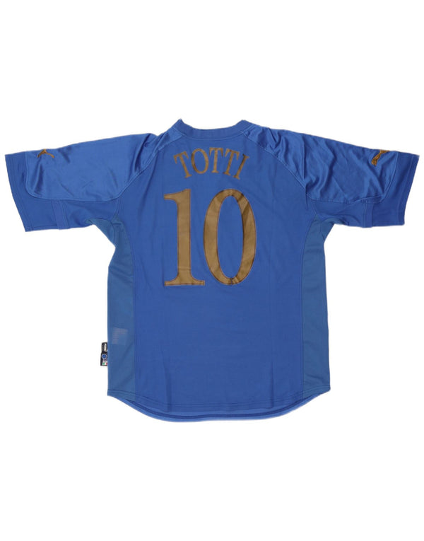 Camiseta Puma Italia 2004-2006 Local Hombre XL Azul Colorblock Poliéster Deportes