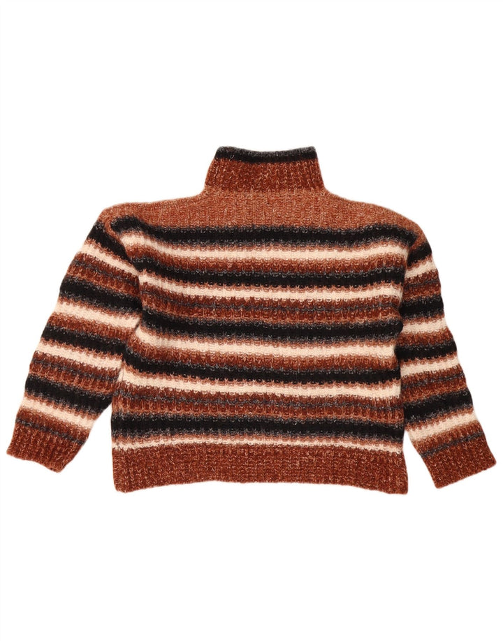 Massimo Dutti Jersey Corto con Cuello Alto para Mujer UK 44 Marrón Medio