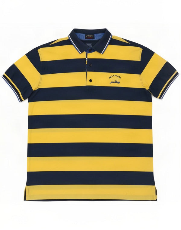 Paul & Shark Polo para hombre 2XL Algodón a rayas amarillas