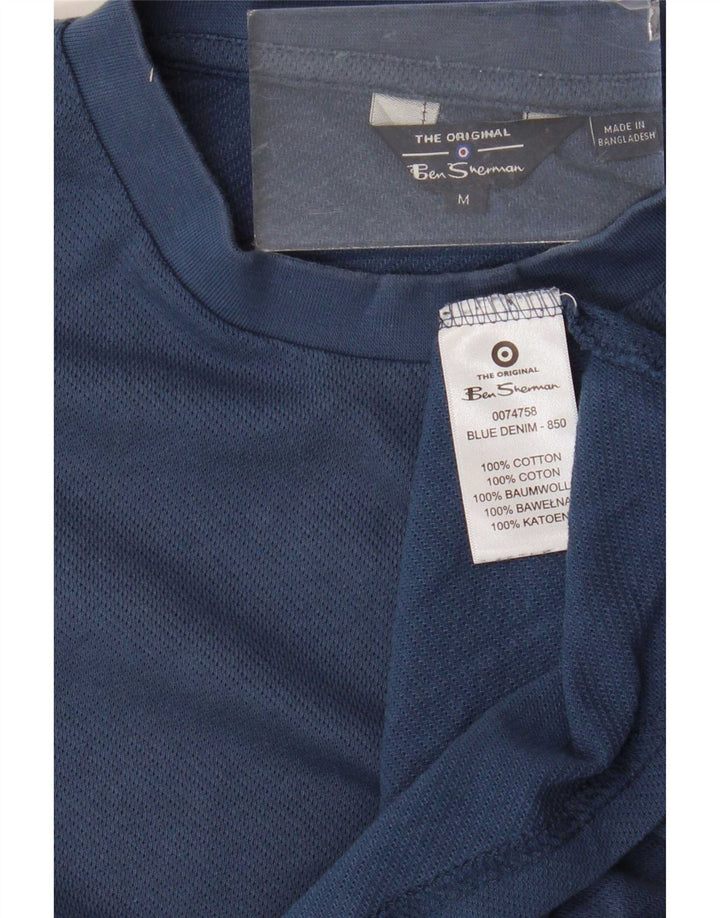 Ben Sherman Camiseta para hombre Top Medium Azul marino Algodón