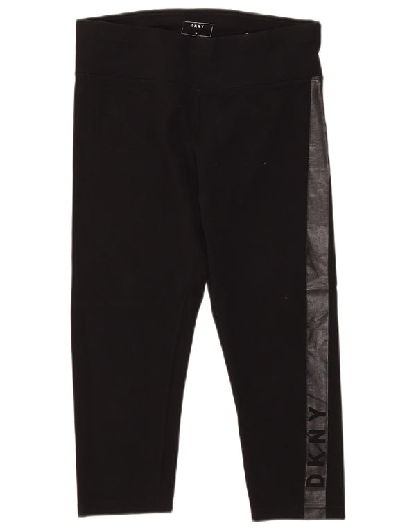 Dkny Leggings capri gráficos para mujer UK 40 Mediano Negro Colorblock Algodón