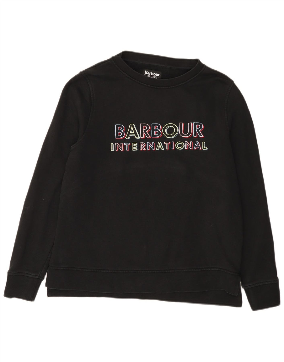Barbour - Sudadera gráfica para mujer, talla 40, talla mediana, algodón negro
