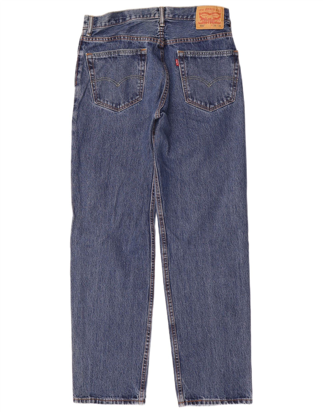 LEVI'S Jeans rectos de ajuste relajado 550 para hombre W34 L34 Algodón azul