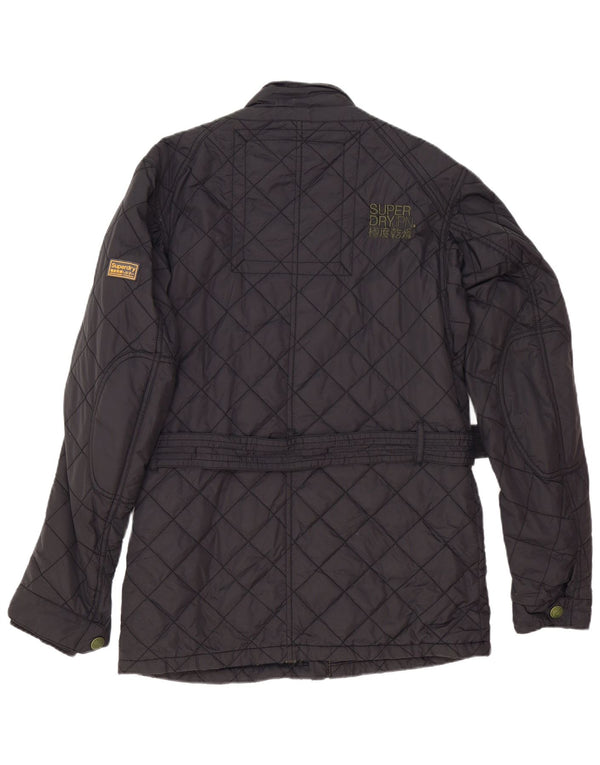 Superdry Chaqueta acolchada para hombre, talla 42, XL, nailon negro