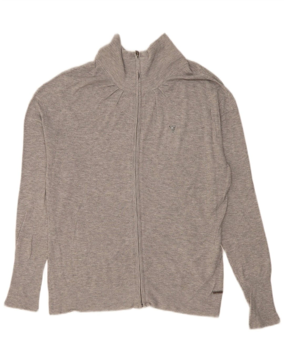 Guess Cárdigan para mujer, talla 42, viscosa gris medio