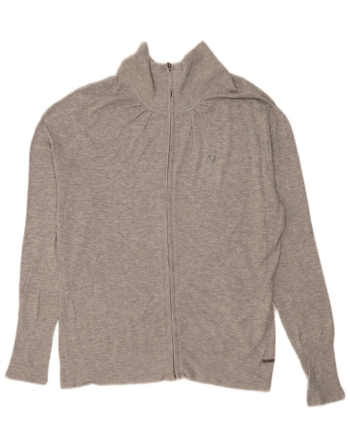 Guess Cárdigan para mujer, talla 42, viscosa gris medio