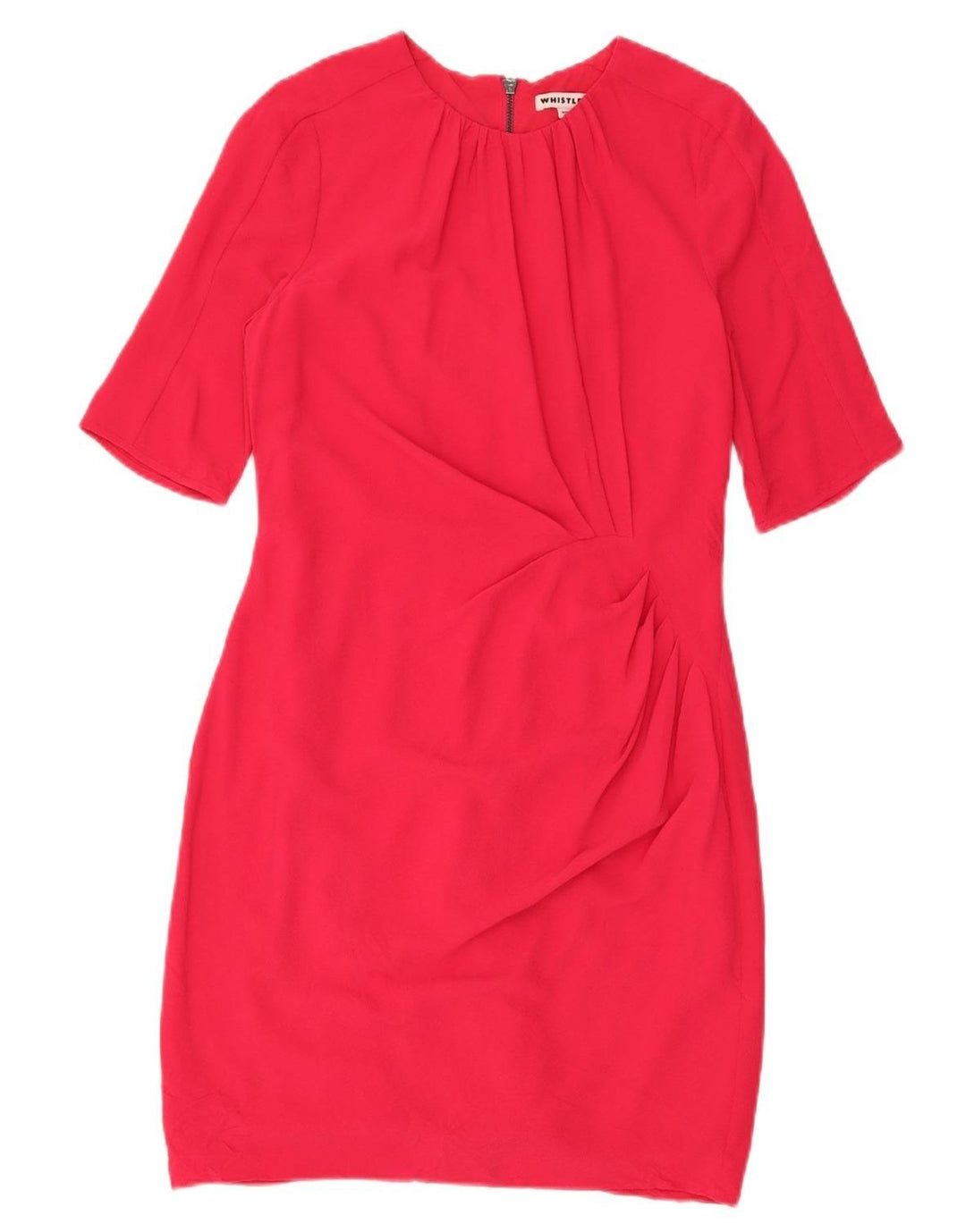 Whistles Vestido tubo para mujer Reino Unido 42 Poliéster rojo mediano