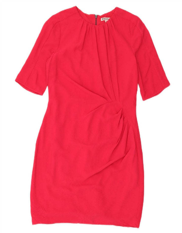 Whistles Vestido tubo para mujer Reino Unido 42 Poliéster rojo mediano