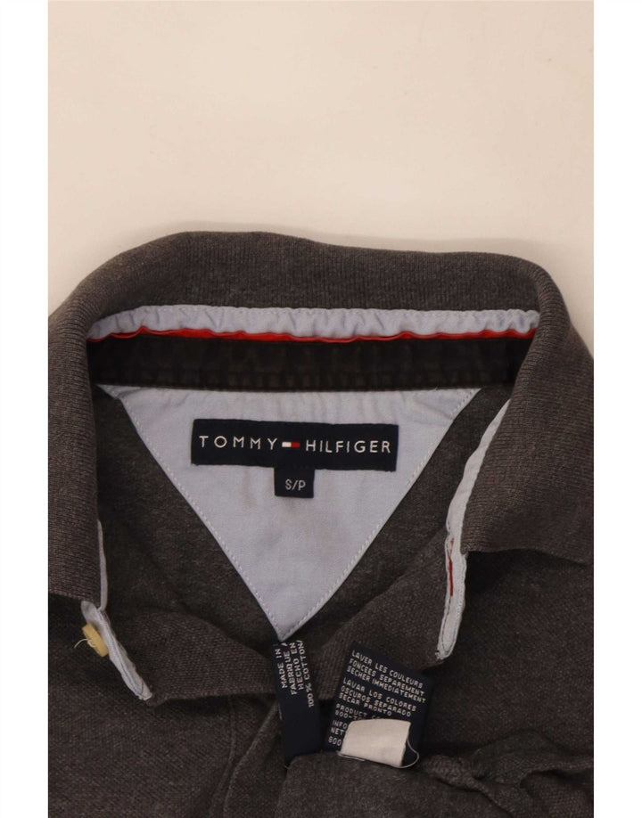 Polo Tommy Hilfiger para hombre de algodón gris pequeño