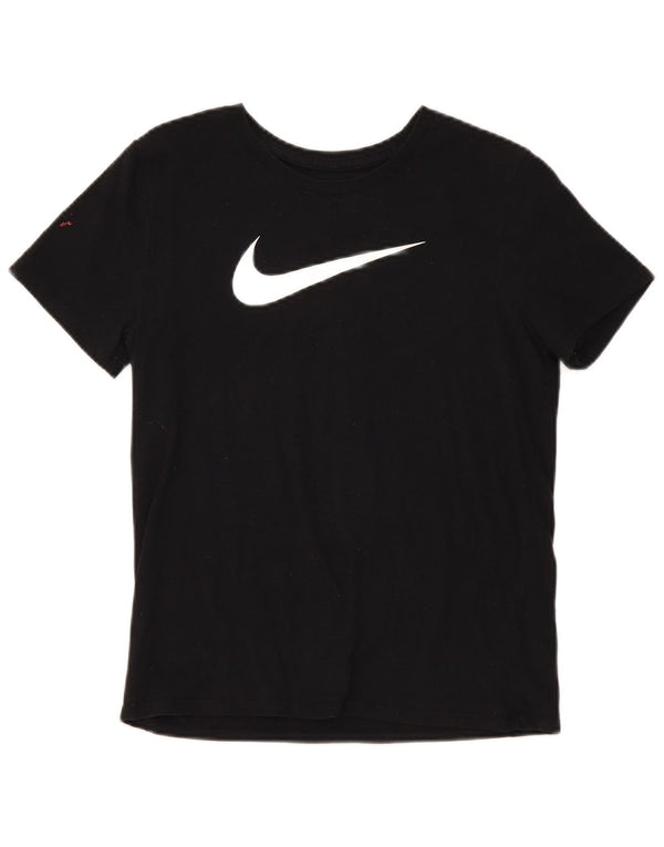 Nike Mujer Dri Fit Graphic Camiseta Top UK 10 Small Negro