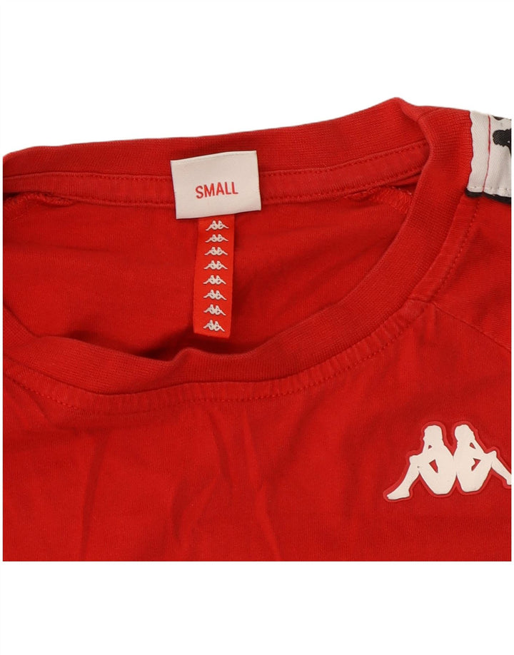 Kappa Hombre Camiseta Gráfica Top Small Rojo Colorblock