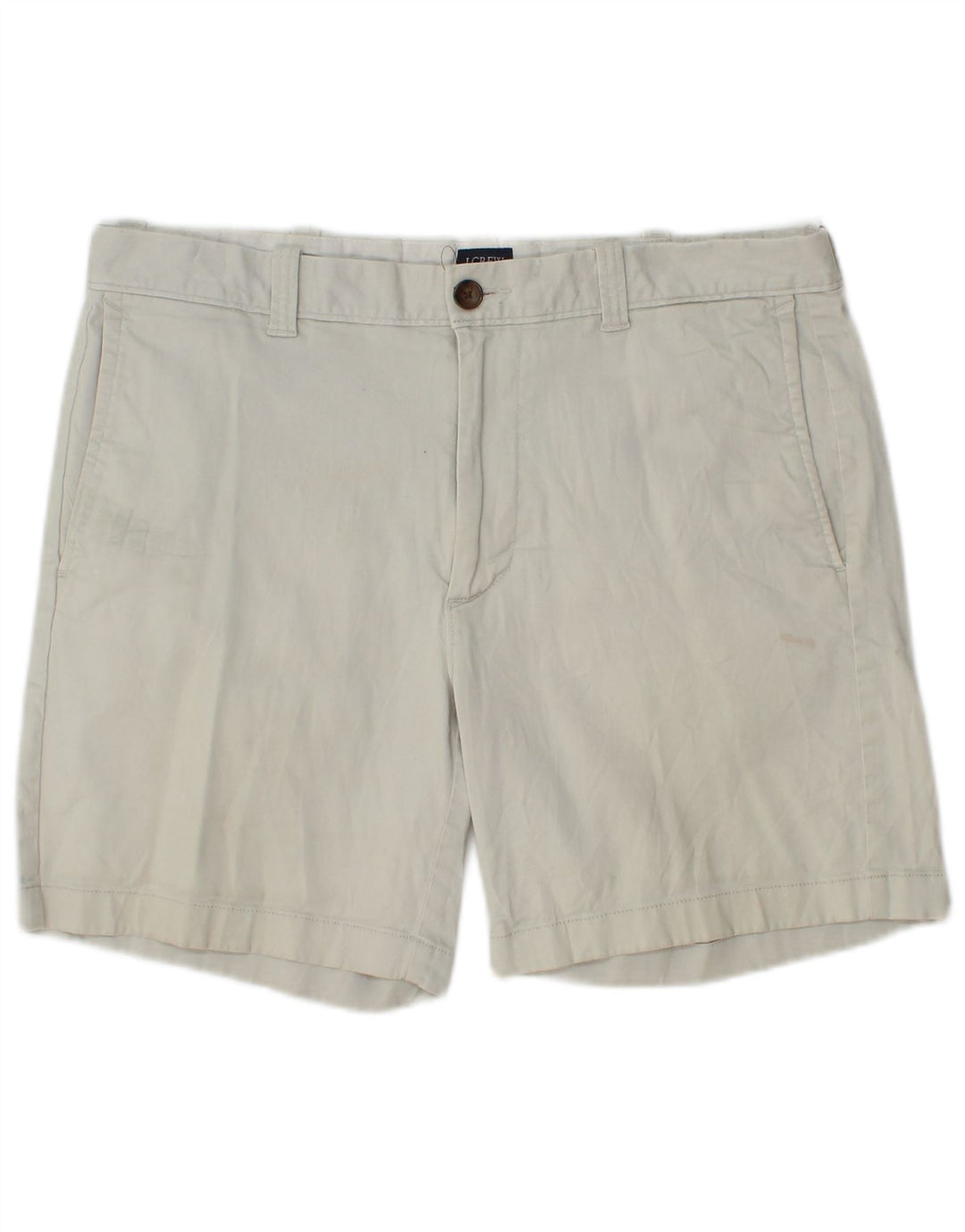 J. CREW Pantalones cortos chinos para hombre W33 Algodón gris medio