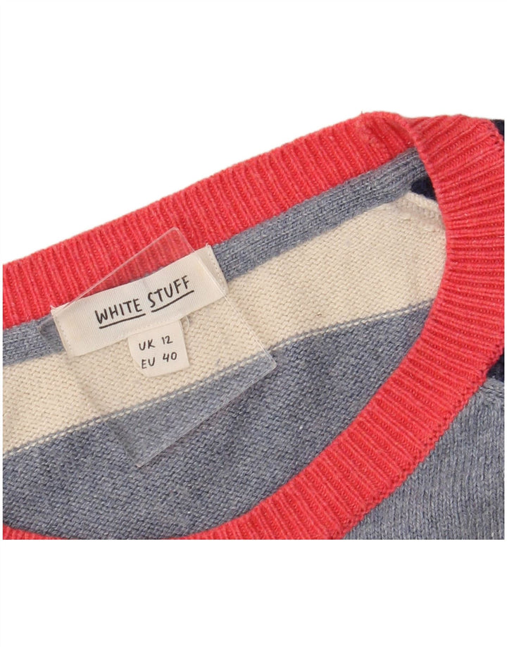 WHITE STUFF Suéter tipo jersey con cuello barco para mujer UK 12 Medium Multicolor
