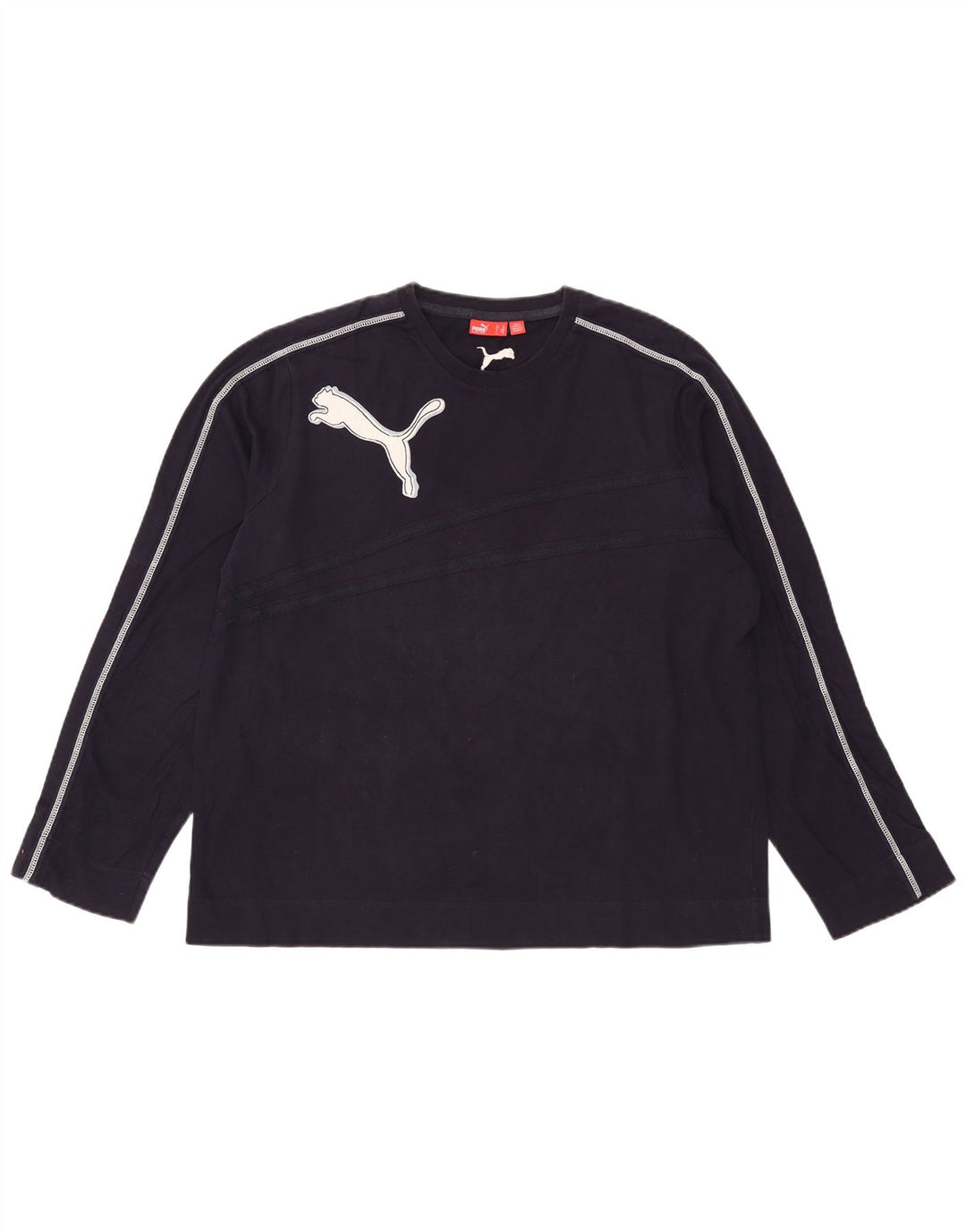 Puma Hombre Gráfico Top Manga Larga XL Algodón Azul Marino