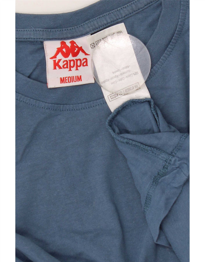 Kappa Hombre Graphic Top Manga Larga Algodón Azul Medio