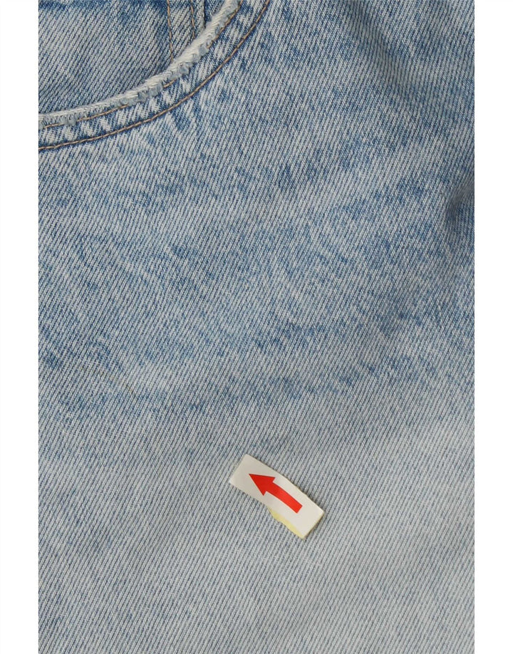 Zara Mujer Pantalones Cortos De Mezclilla Desgastados EU 44 XL W34 Azul